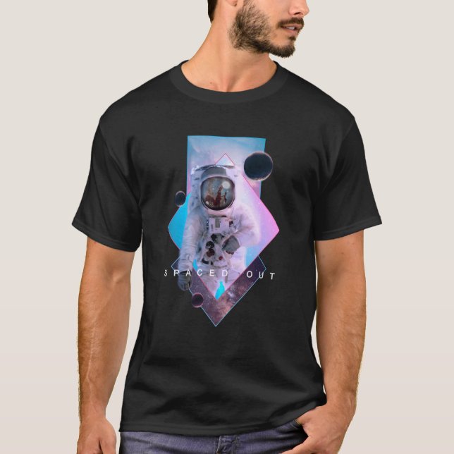 Utrymd astronaut Aesthetic Vaporwave Outer Spa T Shirt (Framsida)
