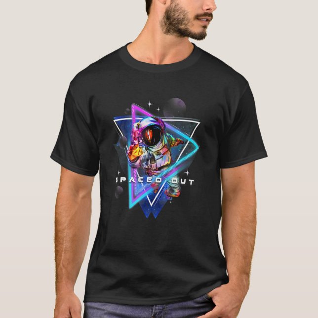 Utrymd astronaut Aesthetic Vaporwave Outer Spa T Shirt (Framsida)