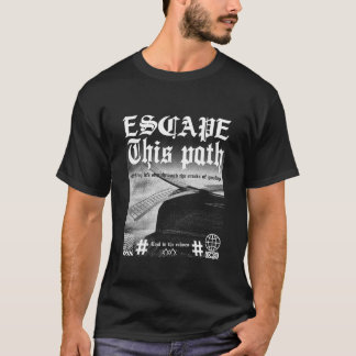 Utrymma Väg Vintagen Sten Svarta/vita Kvarn T Shirt