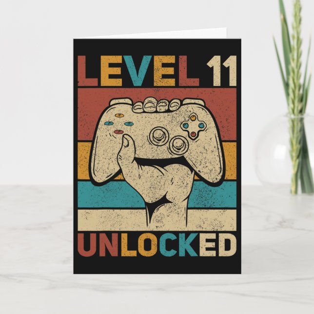 Utrymme 11 olåst 11-årig pojkdagsutrustning 11 kort (Framsida)