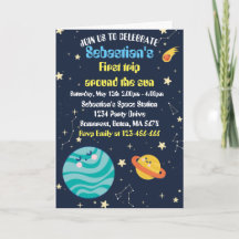 Utrymme 1:a födelsedagen Party första Resa runt So