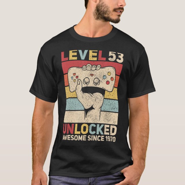 Utrymme 53 olåst 53 års gammal Manar-dagskopia 53: T Shirt (Framsida)