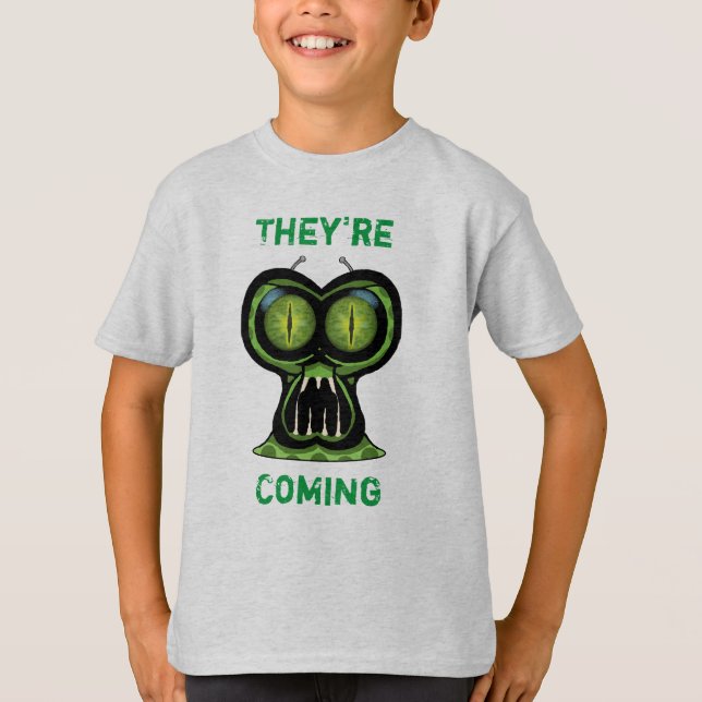 Utrymme Alien Kids' Hanes ComfortBlend® Sweatshirt T-shirt (Framsida)