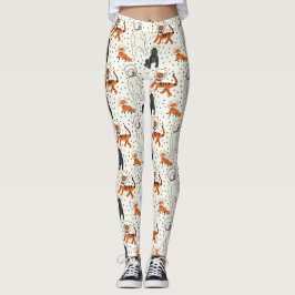 Utrymme är Vild Djurastronauter med mönster Leggings