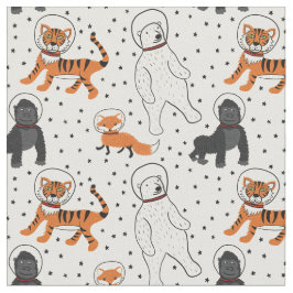 Utrymme är Vild Djurastronauter med mönster Tyg