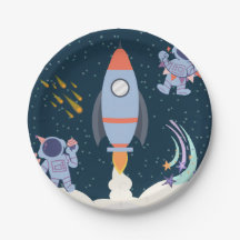 Utrymme Äventyr med raket och astronaut