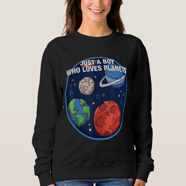 Utrymme bara en pojke som Kärlek Planets T Shirt (Framsida)
