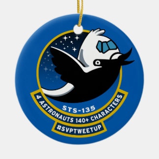 Utrymme beskådar parkerar den Tweetup prydnaden Julgransprydnad Keramik