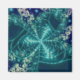 Utrymme | Blått och vitt konst Magnet