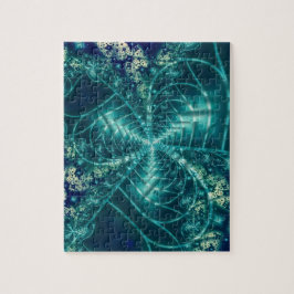 Utrymme | Blått och vitt konst Pussel