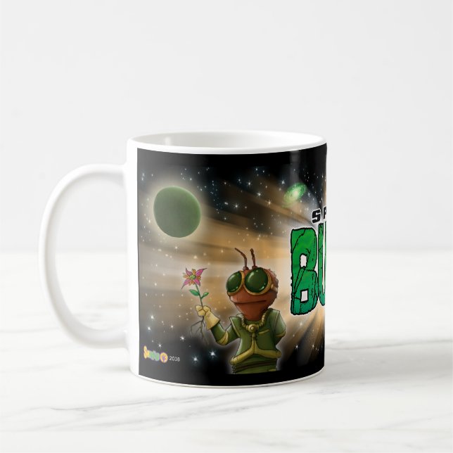 Utrymme buggar alfabetiskmuggen kaffemugg (Vänster)
