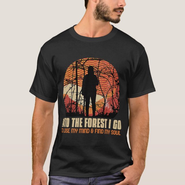 Utrymme Camping Hiking Forest T Shirt (Framsida)