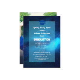 Utrymme - enkelt Studenten Inbjudningar