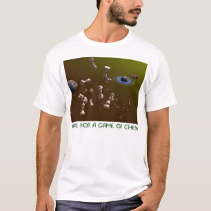 Utrymme för en lek av schacket t shirt