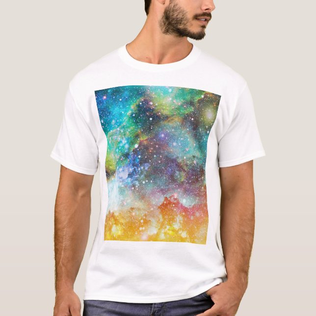 Utrymme för futuristiska, nybörjarbakgrund. t shirt (Framsida)