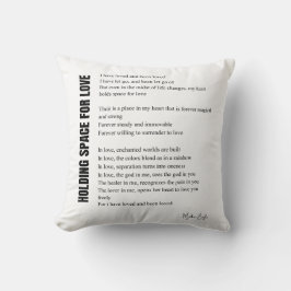 Utrymme för kärlek dikt kudde