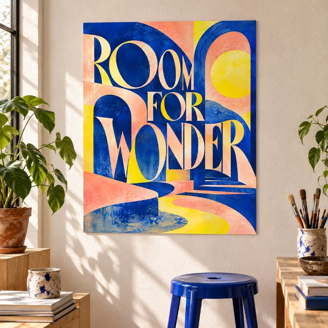 Utrymme för konsttryck poster (Unframed paper art print. All texture effects are printed. Room styling props are not included.)