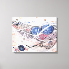 Utrymme för moderna absorberande svarta och Rosor Canvastryck