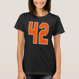 Utrymme för Orange av utskrift, fält 42 för sport T Shirt