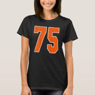 Utrymme för Orange av utskrift, ruta nummer 75 för T Shirt