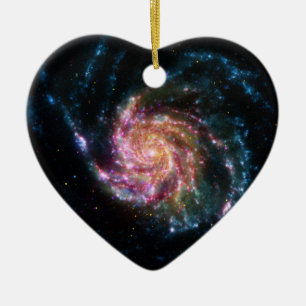 Utrymme för Pinwheelgalaxspiral Julgransprydnad Keramik