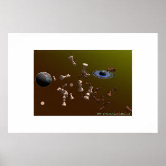 Utrymme för schackspel poster