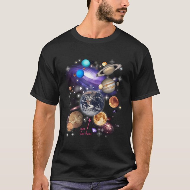 Utrymme för solsystemsplanet t shirt (Framsida)