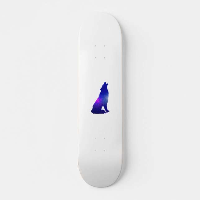 Utrymme för Varg - Välj bakgrund färg Mini Skateboard Bräda 18,5 Cm (Framsida)