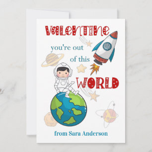 Utrymme från Kids Valentines day från denna värld Kort
