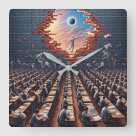 Utrymme från matrisen: Surreal Exam Room Fyrkantig Klocka