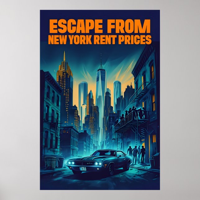 Utrymme från New York-hyrespriser - satiriska Poster (Framsidan)