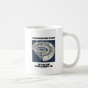 Utrymme från nuvarande gång vid geologisk tid kaffemugg