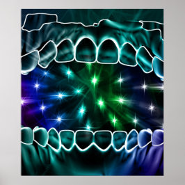 Utrymme från Open Mouth Dentist Orthodontist Poste Poster