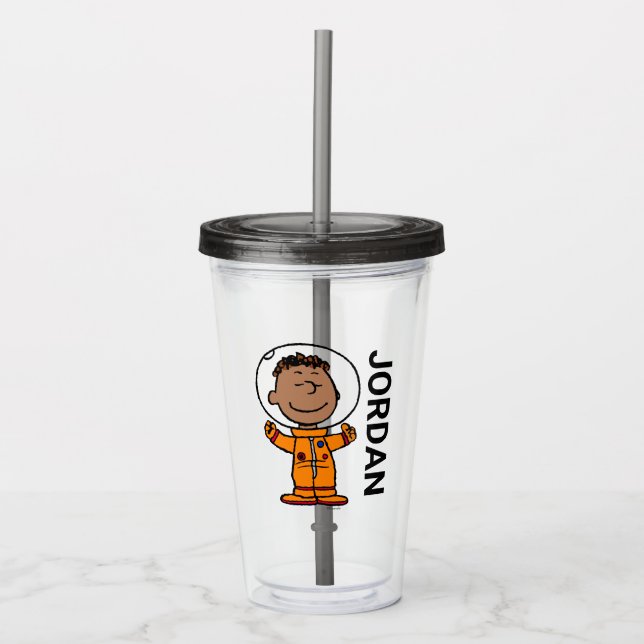 UTRYMME | Franklin Astronaut | Lägg till ditt namn Take Away Mugg (Framsida)