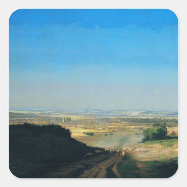 Utrymme Fyrkantigt Klistermärke (Framsida)