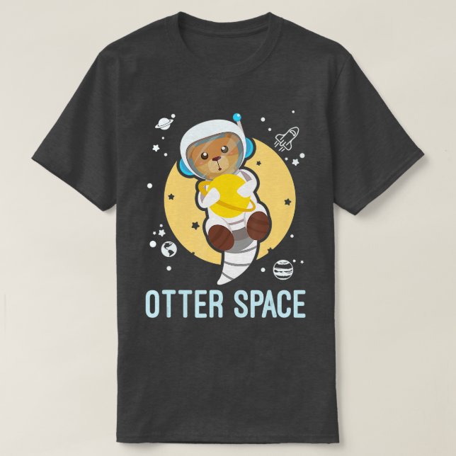 Utrymme Gag Galaxy med Utrymme Otter Space Lung Ga T Shirt (Design framsida)