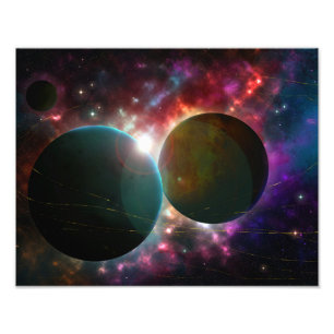 Utrymme/Galaxy Concept Art Print/Poster Fototryck
