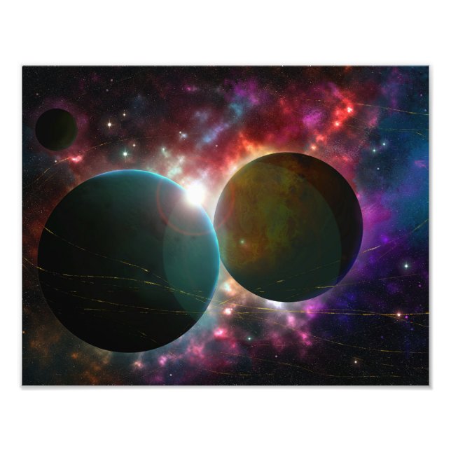 Utrymme/Galaxy Concept Art Print/Poster Fototryck (Framsidan)