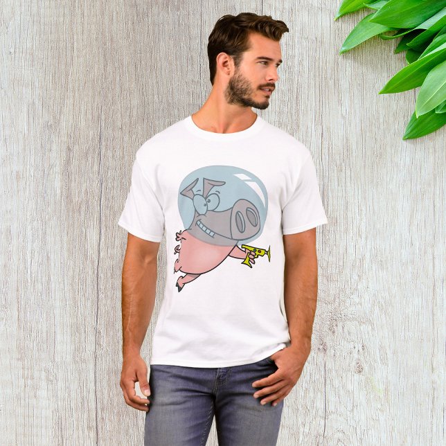 Utrymme Gris astronaut med Phaser T Shirt (Skapare uppladdad)