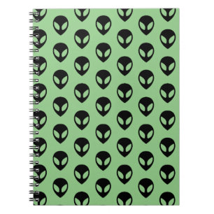 Utrymme - Grönt Extraterrestrial Utomjordingars bä Anteckningsbok