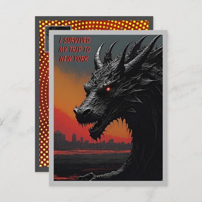 Utrymme i Stil: Personlig Noir Art Travel Vykort (Fram/baksida)