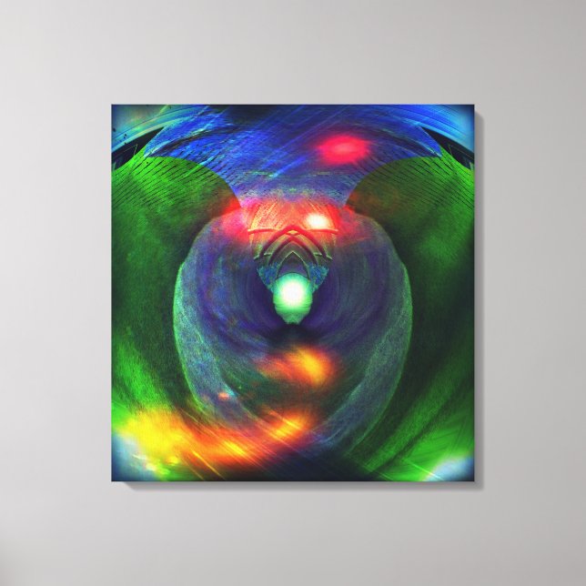 Utrymme Krig / fågel av Bett arbetsyta Canvastryck (Framsida)