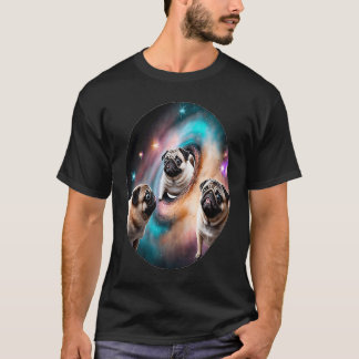 Utrymme med donuts cute Pug Boys Girls Manar T Shirt