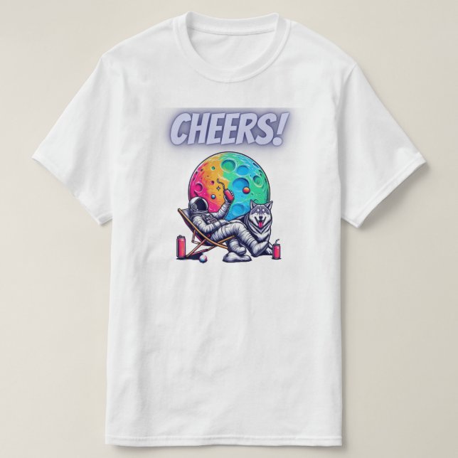 utrymme med varg t shirt (Design framsida)