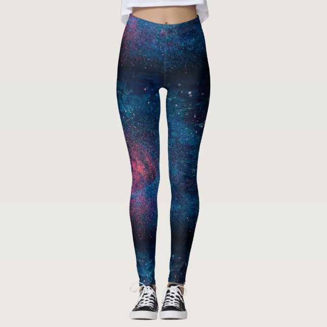 Utrymme och Galaxy Leggings (Framsida)