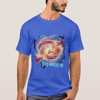 Utrymme och position: Behållan tittar upp. T Shirt