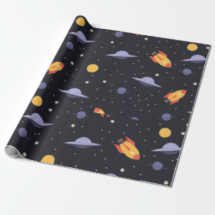 Utrymme och raketer presentpapper