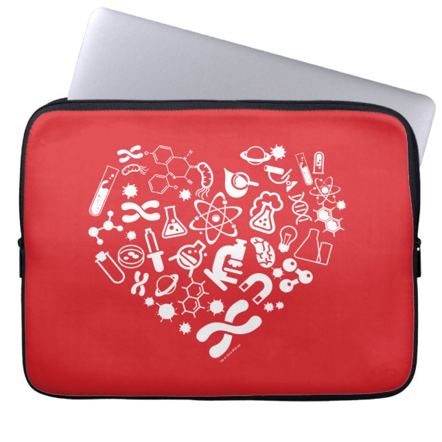 Utrymme- och vetenskapshjärta laptop sleeve (Framsidan)