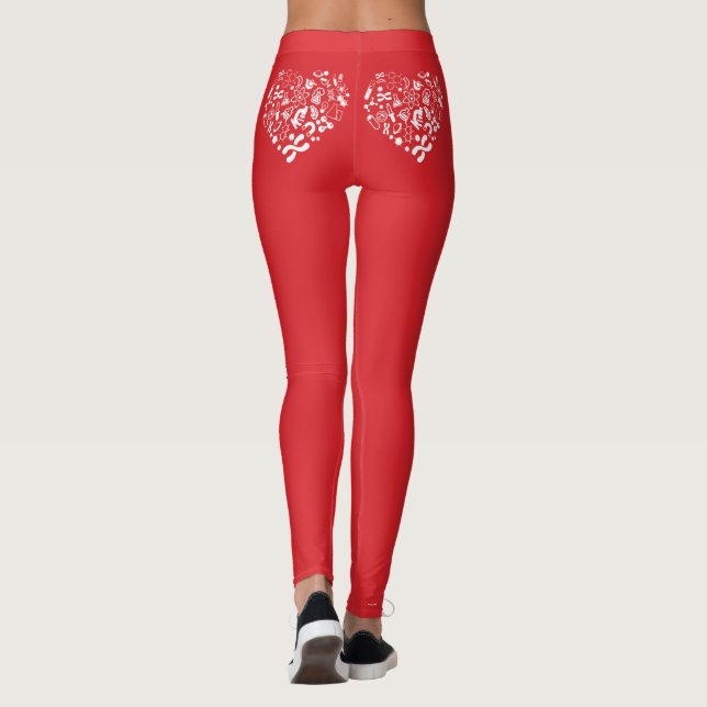 Utrymme- och vetenskapshjärta leggings (Baksida)