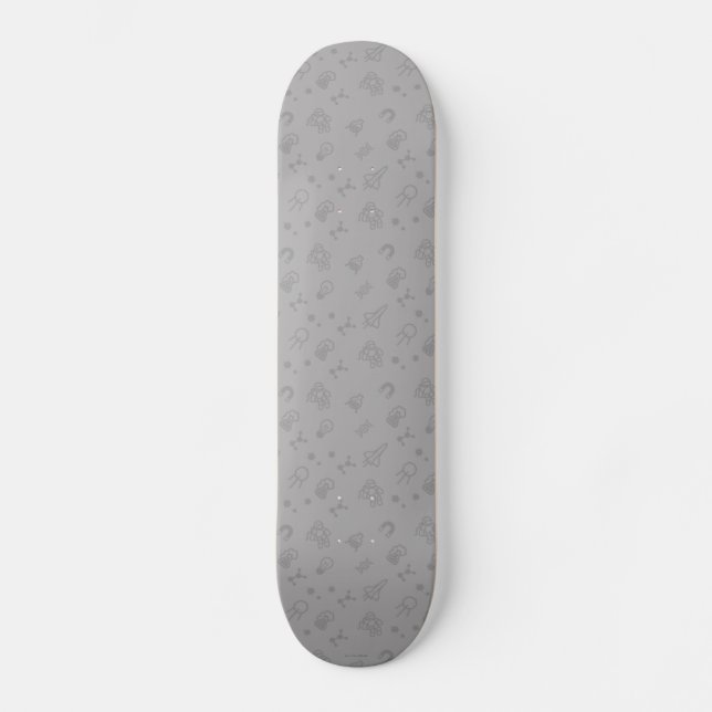 Utrymme- och vetenskapsklotter old school skateboard bräda 21,6 cm (Framsida)